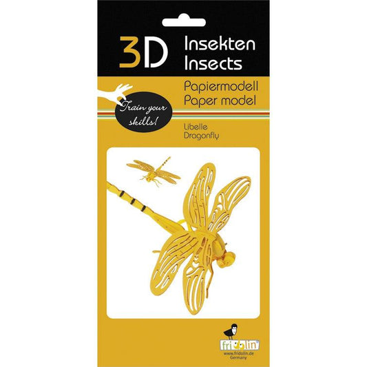 Dragonfly 3D Cardboard Model Kit Fridolin
