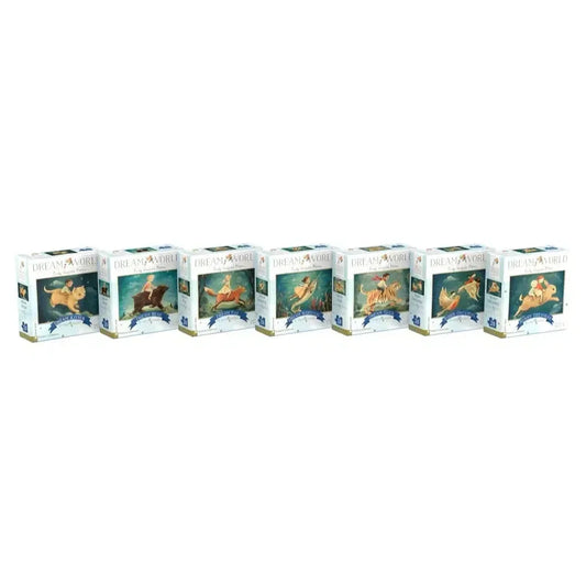 Dream World Collector's Set of 7 Animal 20 Piece Mini Jigsaw Puzzles NYPC - BIG FRENCHIES
