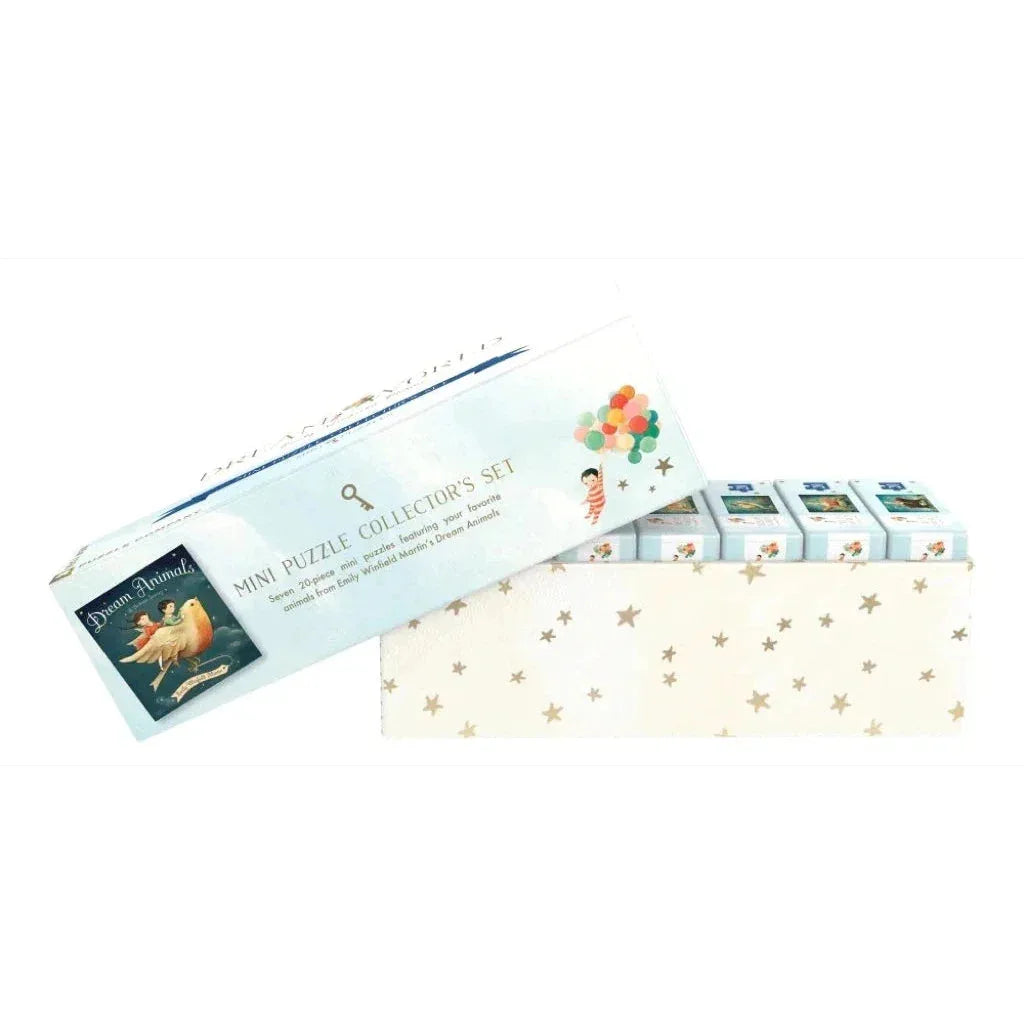 Dream World Collector's Set of 7 Animal 20 Piece Mini Jigsaw Puzzles NYPC - BIG FRENCHIES