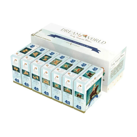 Dream World Collector's Set of 7 Animal 20 Piece Mini Jigsaw Puzzles NYPC - BIG FRENCHIES