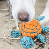 Huggle-Fusion® Dude Turtle Plush & Latex Dog Toy - BIG FRENCHIES