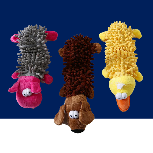 Durable Squeaky Dog Plush Toy – Animal Shape Chew Toy for Small Dogs & Puppies - BIG FRENCHIES