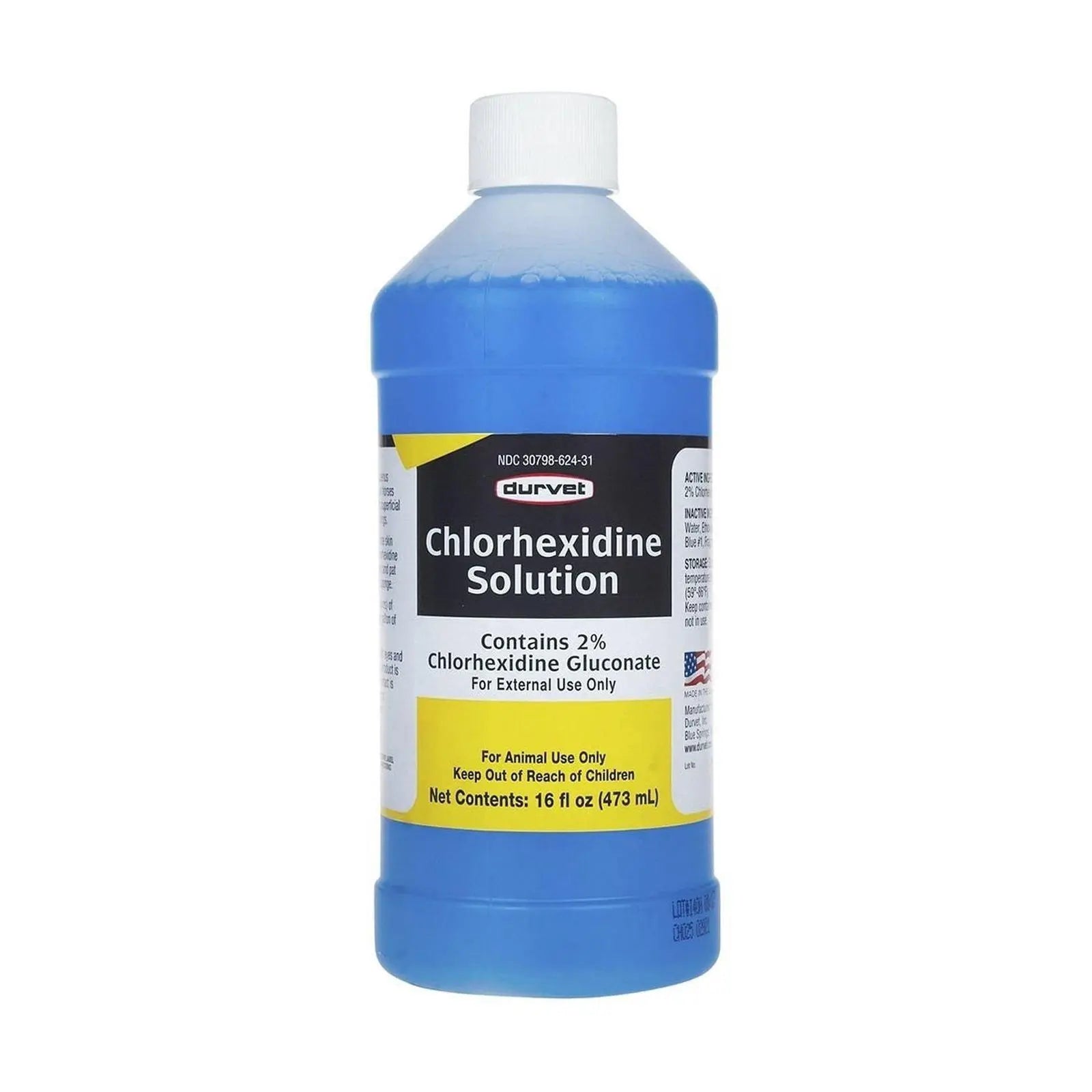 Cat Durvet Chlorhexidine 2% Solution Antiseptic & Antimicrobial Disinfectant 16 Oz.