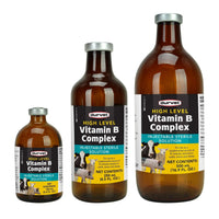 Durvet High Level Vitamin B Complex for Cattle Sheep Swine 500 mL