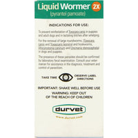 Durvet Liquid Wormer 2x for Puppies and Adult Dogs 2 oz.