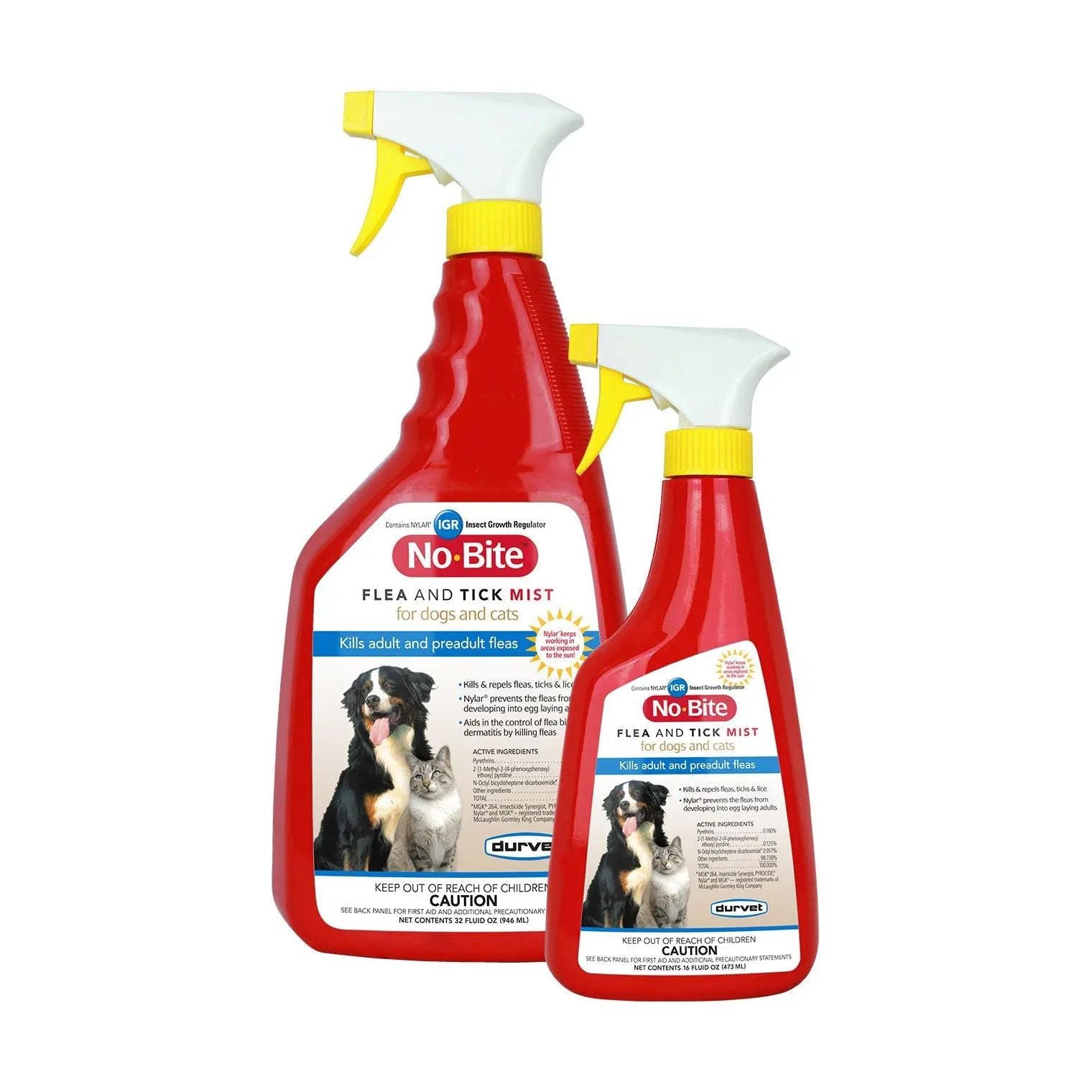 Durvet No-Bite IGR Flea and Tick Mist for Dogs and Cats 16 oz.
