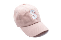 Dusty Rose Letter Baseball Hat - BIG FRENCHIES