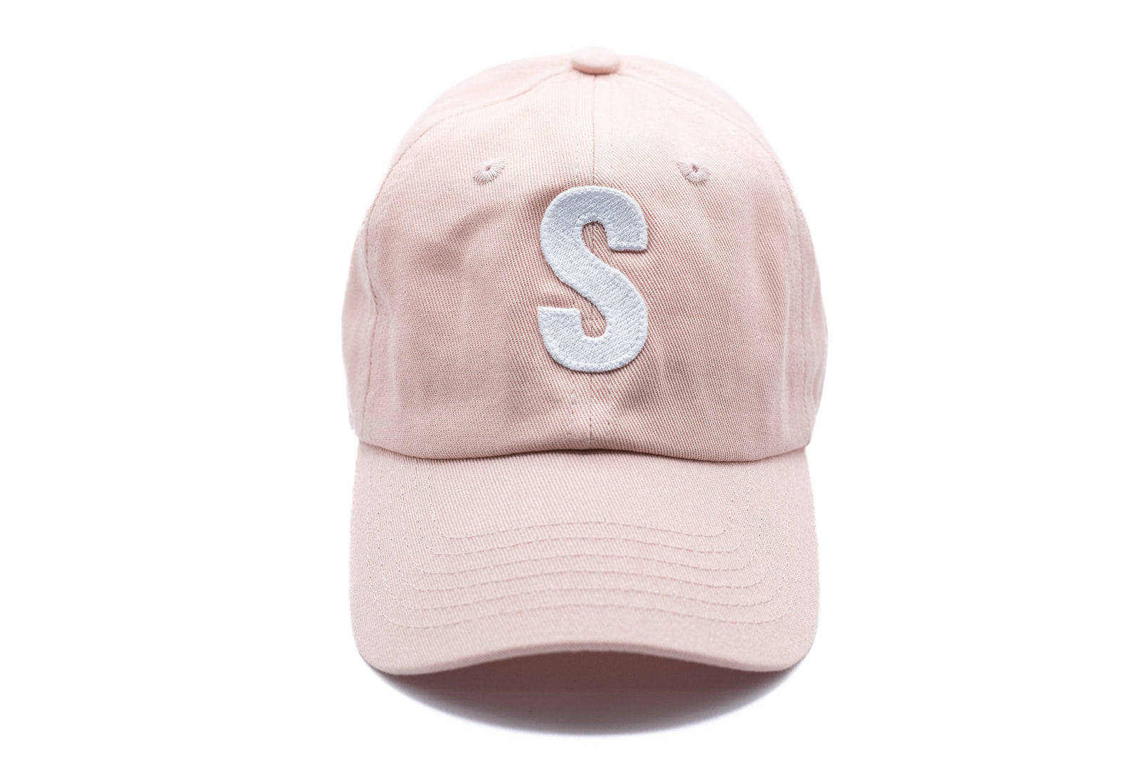 Dusty Rose Letter Baseball Hat - BIG FRENCHIES