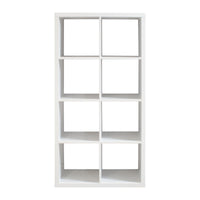 Smart Cube 8-Cube Organizer Storage with Opened Back Shelves 2 X 4 Cube Bookcase Book Shleves for Home Office (White)