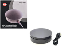 Mini Turntable Rotating Display Stand 4.75" with Black Base for 1/64 Scale Model Cars