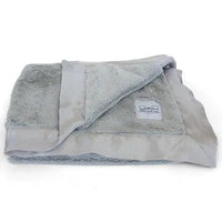Luxury Satin Border Blanket - Silver - BIG FRENCHIES