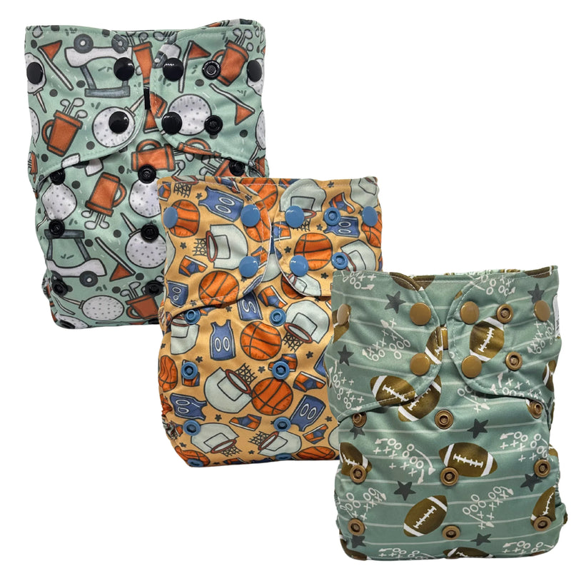 Sports Pocket Diaper Bundle - BIG FRENCHIES