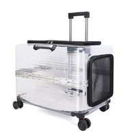 Rolling Pet Travel Trolley with Wheel, Transparent Capsule, Pink, Green, Puppies, Dogs, Cat Carriers Bag, 5-20Kg