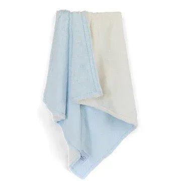 Luxury Duo Borderless Blanket - Blue/Ivory - BIG FRENCHIES