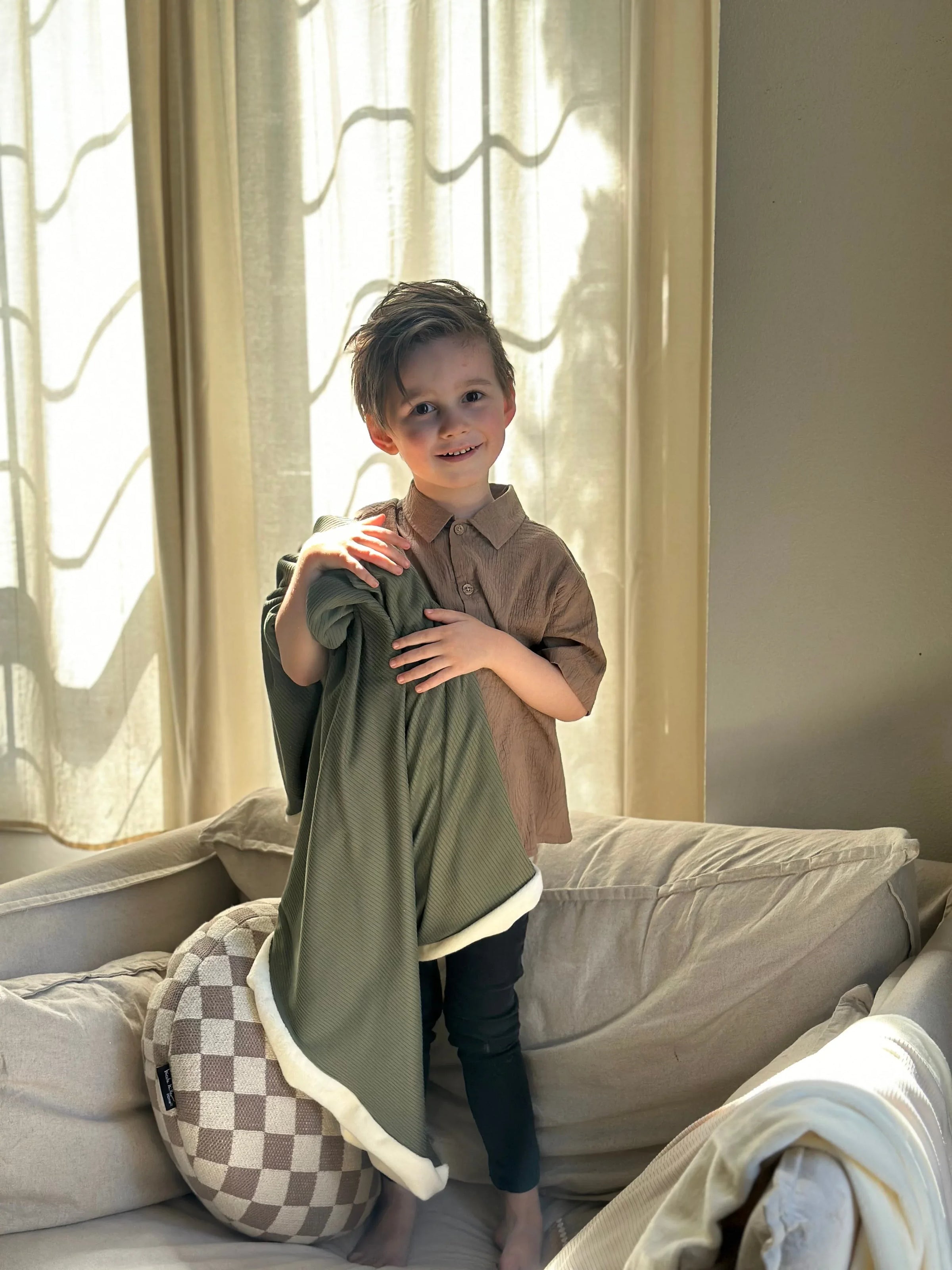 Moss Ribbed Toddler Blanket - BIG FRENCHIES