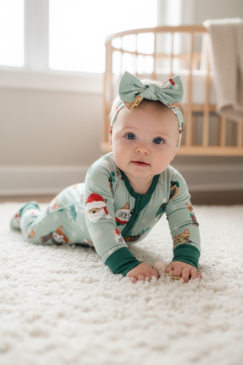 Purr The Halls (Bow Headband) - BIG FRENCHIES