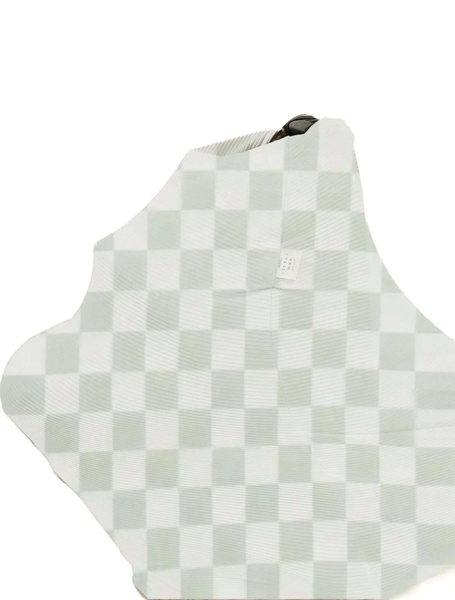 Leaf Green & White Checkered Carseat Cover - BIG FRENCHIES