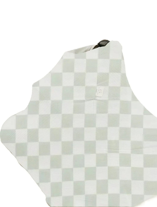 Leaf Green & White Checkered Carseat Cover - BIG FRENCHIES