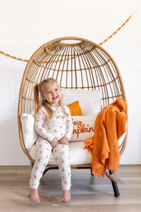 Orange Posie 2pc Bamboo Pajamas for Kids - Sizes Newborn & Up! - BIG FRENCHIES