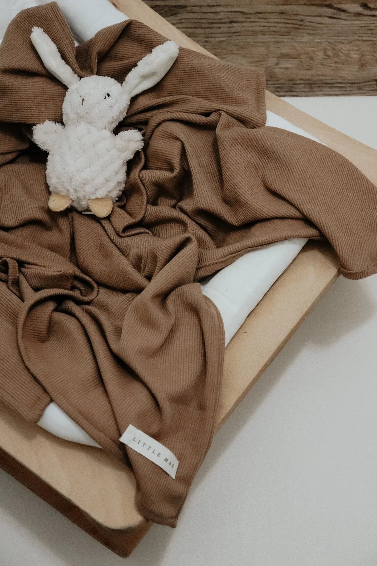 Caramel Waffle Knit Blanket - BIG FRENCHIES