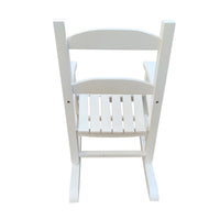 Children's rocking white chair- Indoor or Outdoor -Suitable for kids-Durable-populus wood