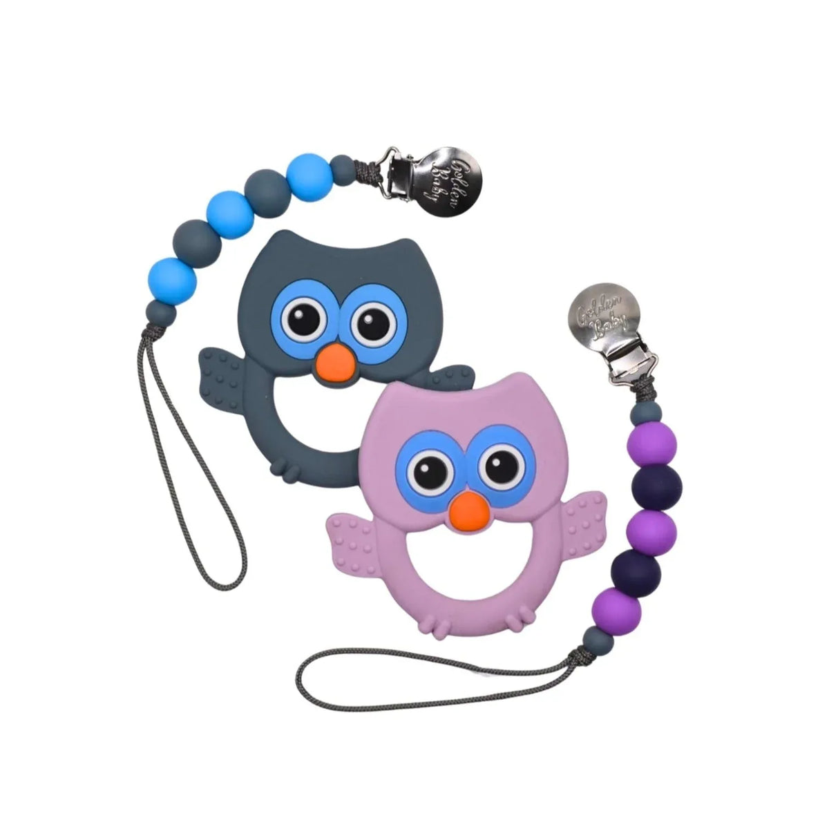 Owl Teether Set // Purple - BIG FRENCHIES