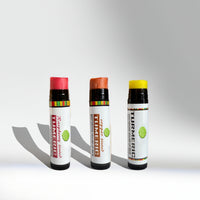 Turmeric Brightening Lip Balm Set - for Dark, Dry Lips (Plain, Copper, Raspberry)