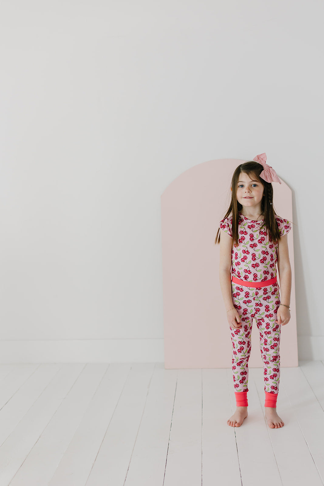 Cherry Pop Ruffled Two Piece