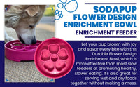 Flower eBowl Deep Slow Feeder Dog Bowl for Enrichment | USA Made - BIG FRENCHIES