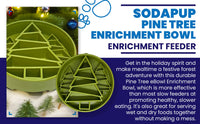 Pine Tree Christmas eBowl Deep Slow Feeder Dog Bowl for Enrichment | USA Made - BIG FRENCHIES