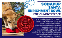 Santa Christmas eBowl Deep Slow Feeder Dog Bowl for Enrichment | USA Made - BIG FRENCHIES