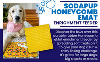 Honeycomb eMat - Enrichment Lick Mat for Dogs and Cats | eMat Enrichment Toy for Anxiety Relief | SodaPup - BIG FRENCHIES