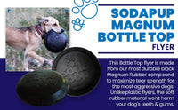 Magnum Bottle Top Flyer Rubber Frisbee for Heavy Chewers | Large | USA Made