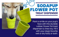 Large Flower Pot eCup Dog Treat Dispenser | Durable USA-Made Enrichment Toy | SodaPup - BIG FRENCHIES
