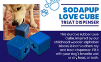 Love Cube eDispenser - Durable Rubber Chew Toy & Treat Dispenser | USA Made - BIG FRENCHIES