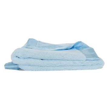 Luxury Satin Border Blanket - Blue - BIG FRENCHIES
