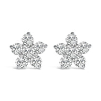 10K White Gold 1/2 Cttw Lab Grown Diamond Star Stud Earrings