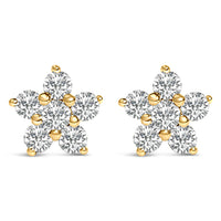 10K White Gold 1/2 Cttw Lab Grown Diamond Star Stud Earrings