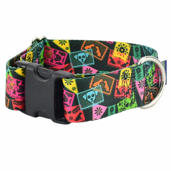 Paper Flags Dog Collar – EarthStyle-Pet Collars & Leashes-BIG FRENCHIES-2 Hounds Design