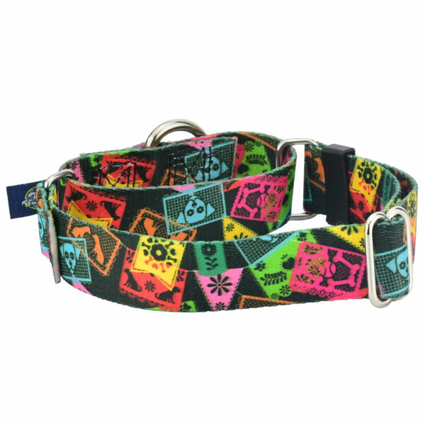 Paper Flags Martingale Dog Collar – EarthStyle-Pet Collars & Leashes-BIG FRENCHIES-2 Hounds Design