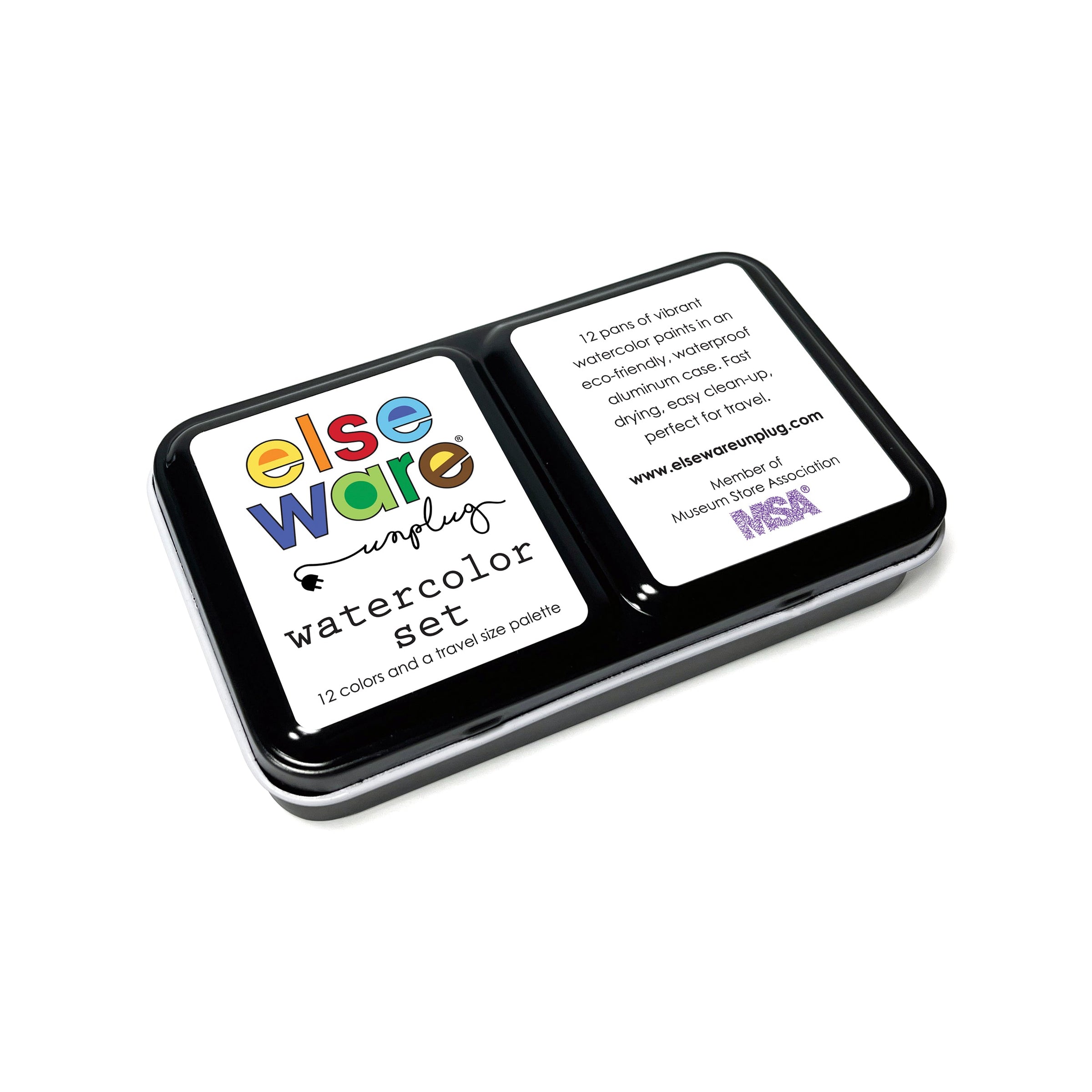 Watercolors – Metal Palette – 12 Colors – Travel Friendly