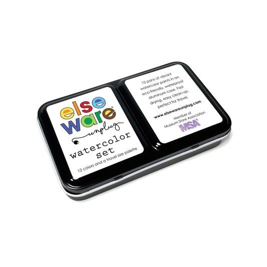 Watercolors – Metal Palette – 12 Colors – Travel Friendly