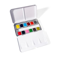 Watercolors – Metal Palette – 12 Colors – Travel Friendly