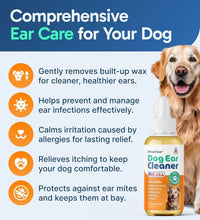 Ear Clear Natural Dog Ear Cleaner – Soothing Drops for Wax, Itch & Irritation