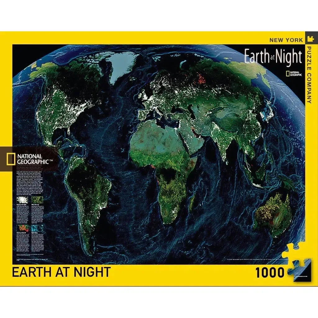 Earth at Night NG 1000 Piece Jigsaw Puzzle NYPC - BIG FRENCHIES