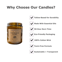 Earth Musk & Fire Tallow Candle - BIG FRENCHIES