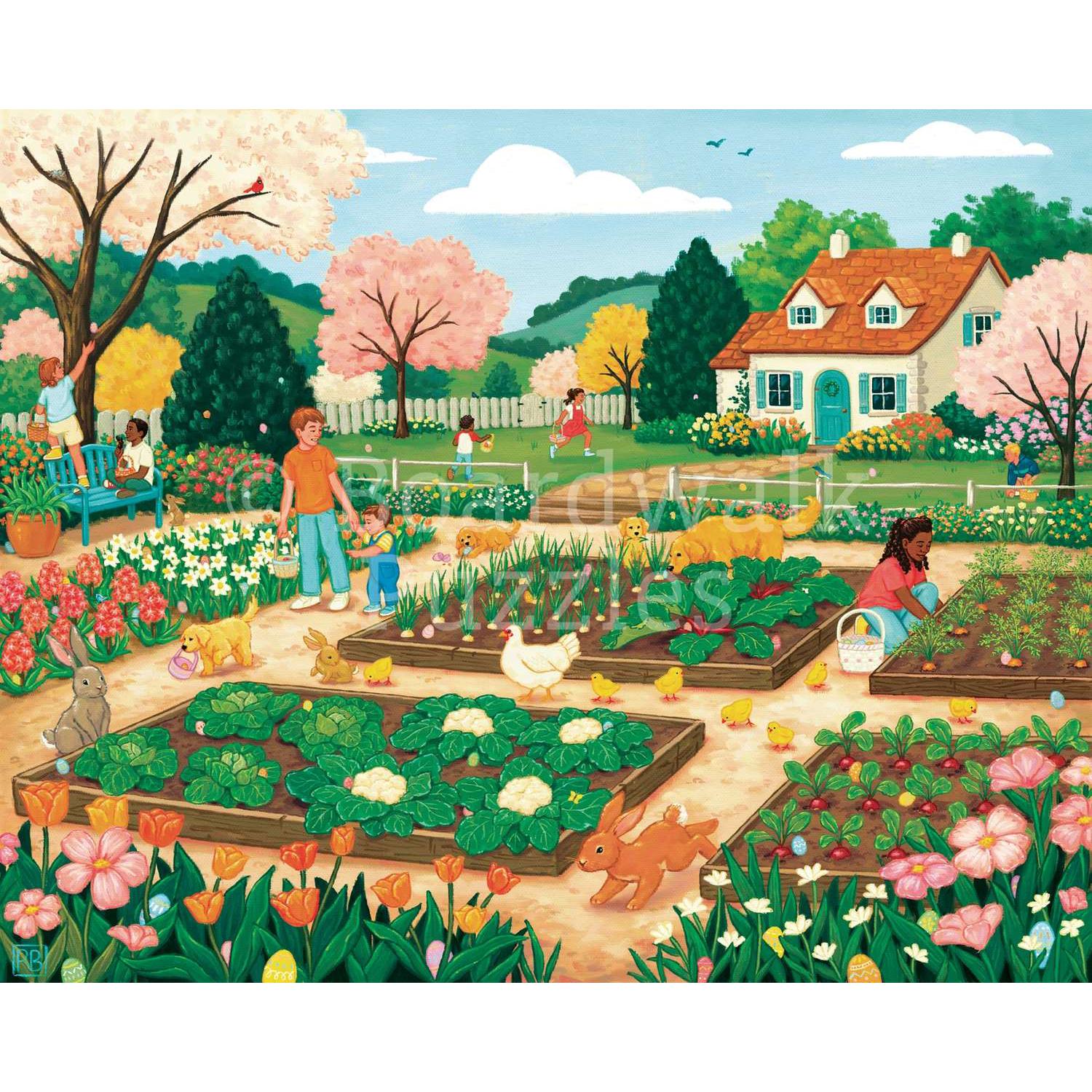 Easter Egg Hunt 500 Piece Jigsaw Puzzle Boardwalk