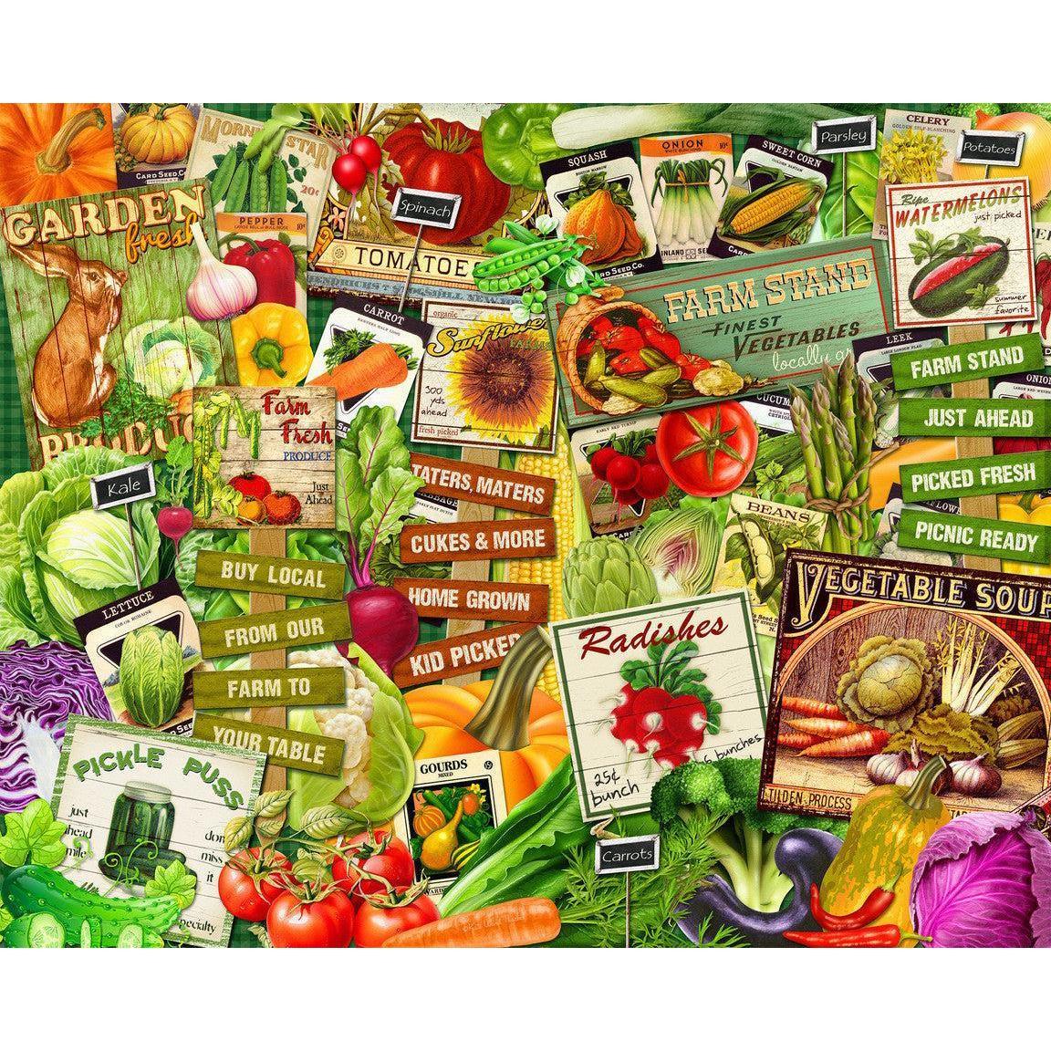 Eat Your Veggies 1000 Piece Jigsaw Puzzle Springbok - BIG FRENCHIES