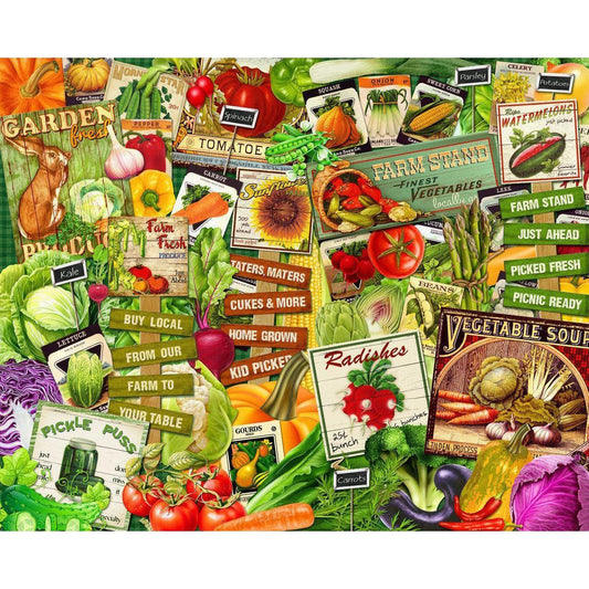 Eat Your Veggies 1000 Piece Jigsaw Puzzle Springbok - BIG FRENCHIES