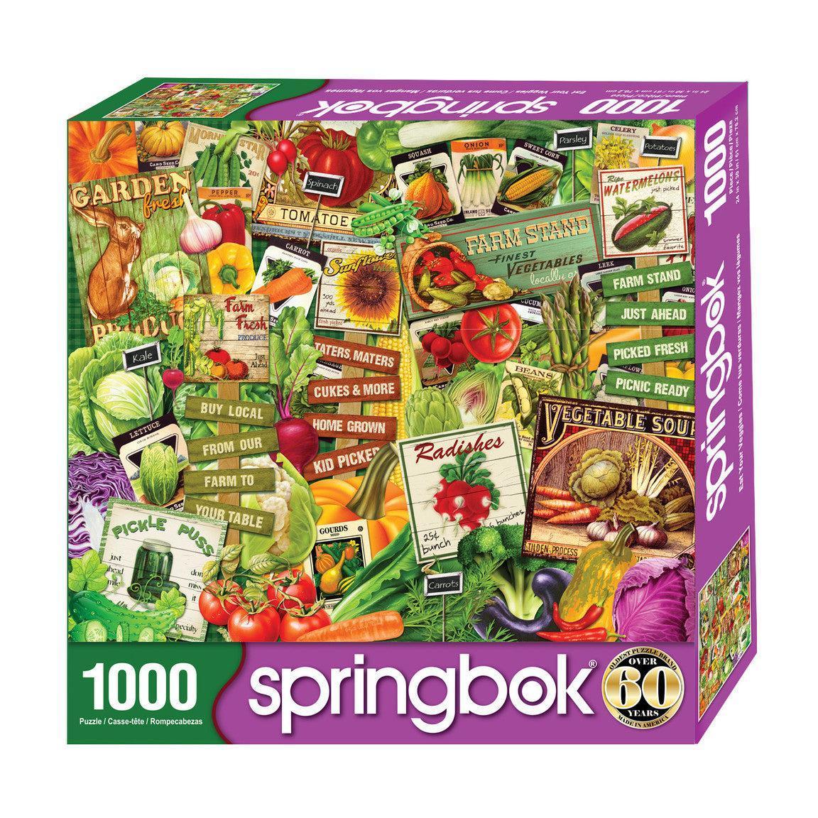 Eat Your Veggies 1000 Piece Jigsaw Puzzle Springbok - BIG FRENCHIES